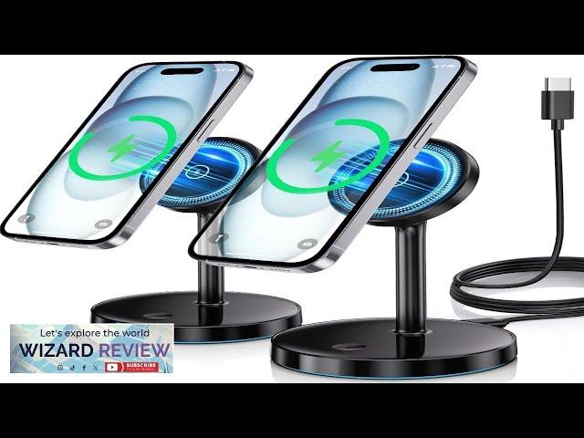 2 Pack Mag-Safe Charger Stand 15W Magnetic Wireless Charging Station for iPhone Review