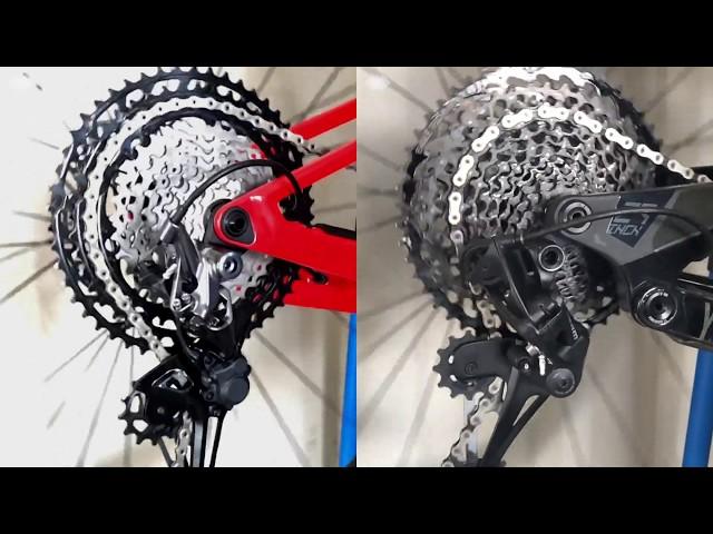 Shimano XTR M9100 12 Speed vs Sram Eagle Shifting Performance Test w/ Slow Motion