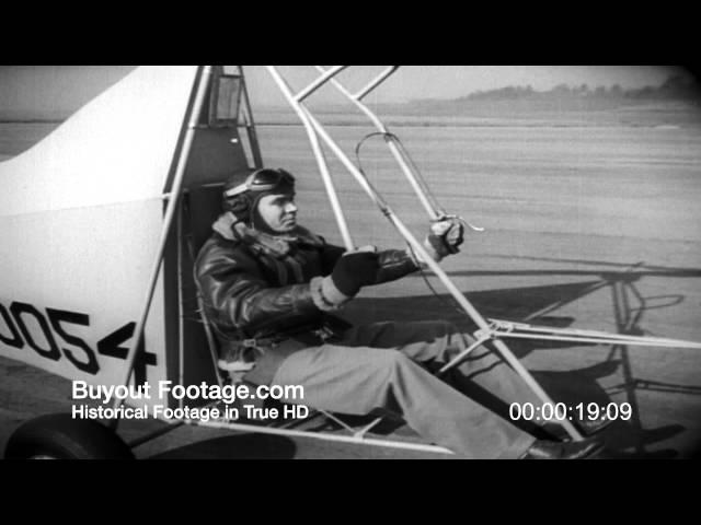 HD Stock Footage Amazing Gyro-Glider Takes Flight 1946 Newsreel