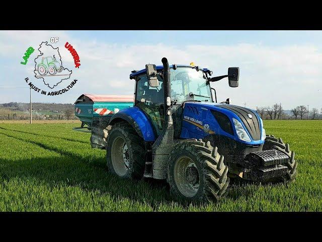 New Holland T5.120 Sulky X40+ Topcon - concimazione grano 2018