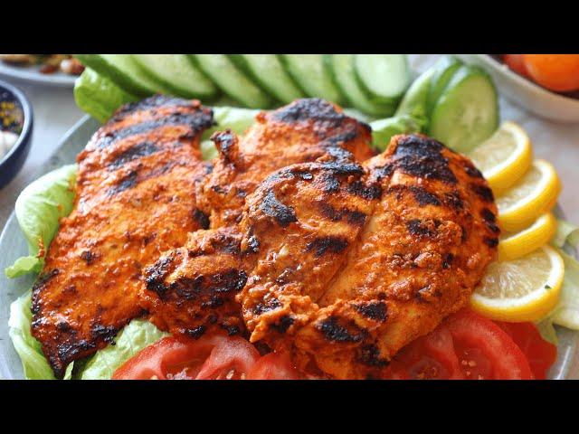 JUICY Middle Eastern Chicken Steak - Grilled Chicken with Lemon, Garlic and Yogurt Marinade