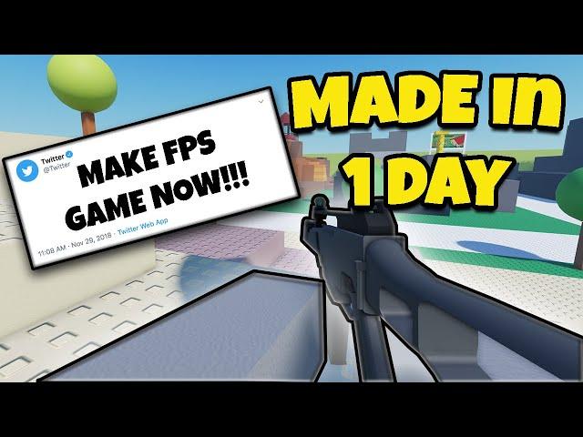 i made a ROBLOX FPS Game IN ONE DAY...