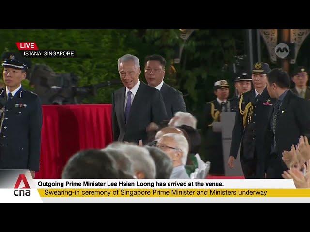 Prime Minister Lee Hsien Loong arrives at the Istana for the ceremony | Swearing-in Ceremony 2024