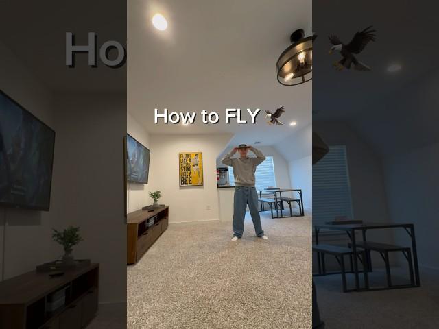 How to Fly in real life ️#funny #fly #hops #fun #viral #shorts