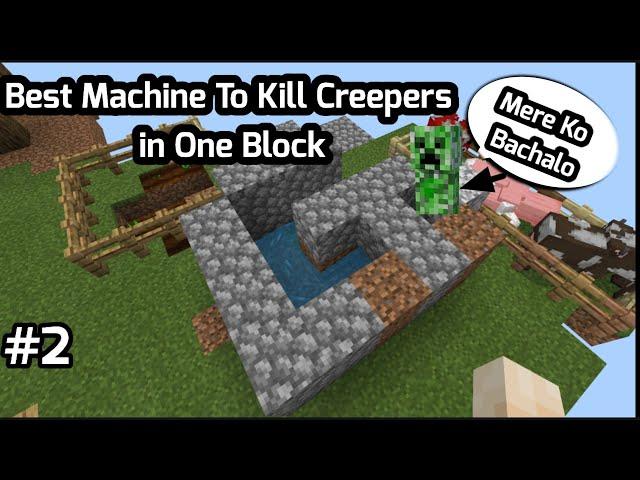 Best Machine to Kill Creepers in OneBlock | Harman Op Gaming |