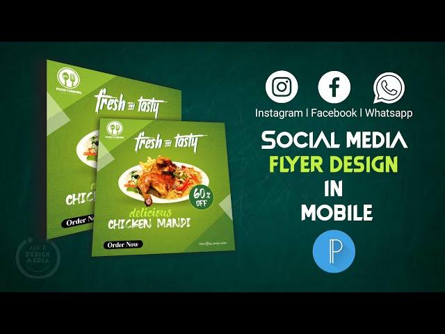 Social media flyer making in Mobile 2025 ll PixelLab ll Aju's Design Media l Online poster in mobile