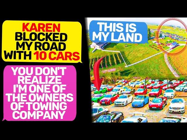 Karen You Don't Realize I'm One of Owners of Towing Company! This my private Land r/EntitledPeople