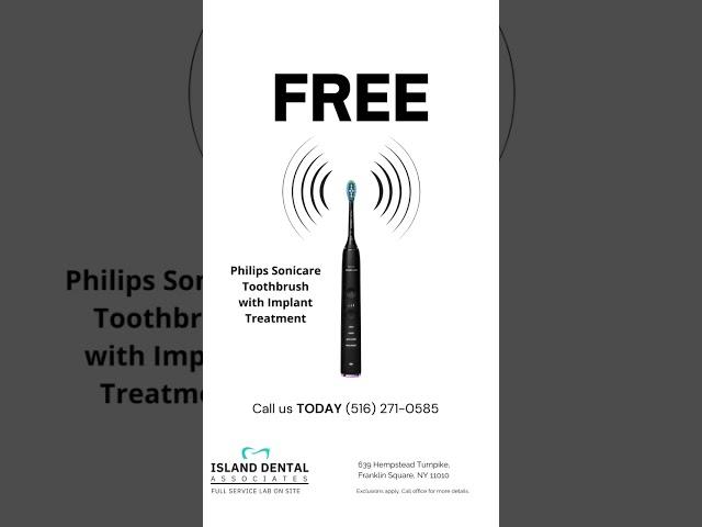 FREE Philips Sonicare Toothbrush with Implant Treatment. #philipssonicare #sonicare #dentist