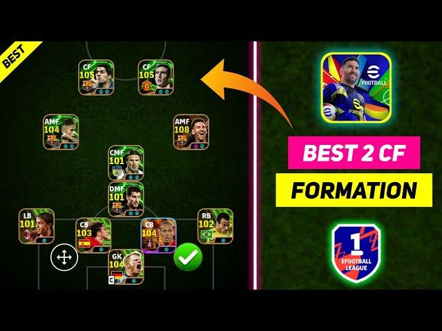 Top 7 Best 2 CF Custom Formations In eFootball 2025 Mobile | Best Custom Formation In eFootball 2025