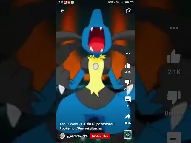 Ash Lucario vs Alain all pokemons || #pokemon /#ash /#pikachu