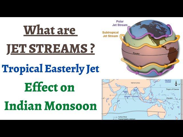 What are Jet Streams (Polar & Sub-Tropical Jets), How Tropical Easterly Jet affects Indian Monsoon ?