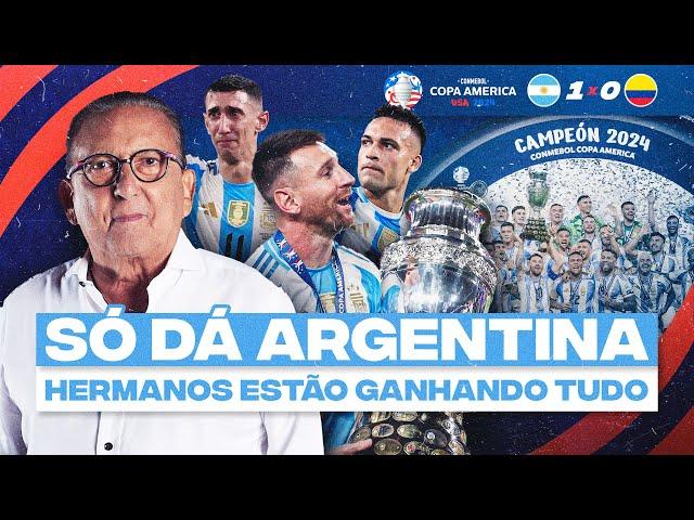 ARGENTINA MAIS UMA VEZ CAMPEÃ! "TEMOS QUE ENGOLIR E APLAUDIR" | Galvão Bueno comenta