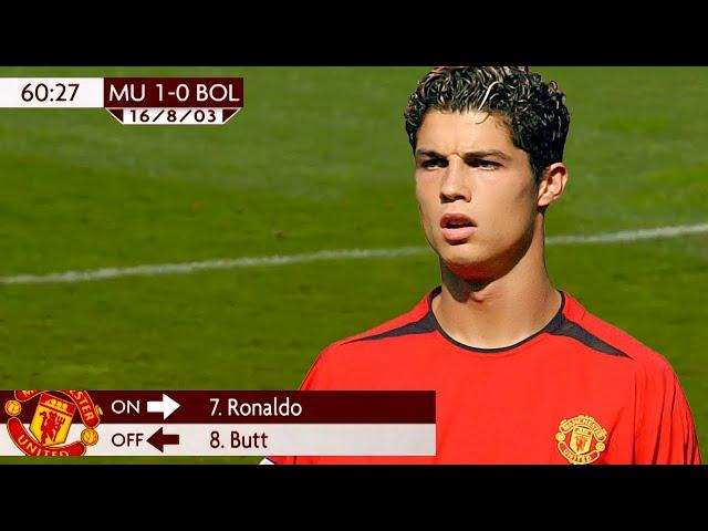 Cristiano Ronaldo First Match For Man Utd