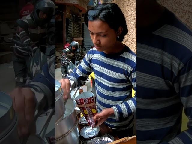 Steamed Chicken Momos in Delhi, India 