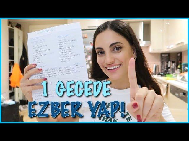 1 GECEDE EZBER YAP! NASIL DERS ÇALIŞIYORUM? HAYATIMIN ŞOKUNU PAYLAŞTIM