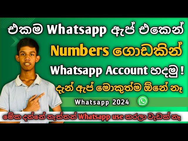 How to use two Whatsapp account in one phone sinhala | Whatsapp new update sinhala | Theshan Technic