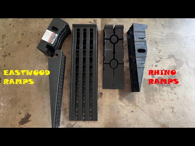 Eastwood Detachable Car Ramps vs Rhino Ramps - Lowered Mustangs Test