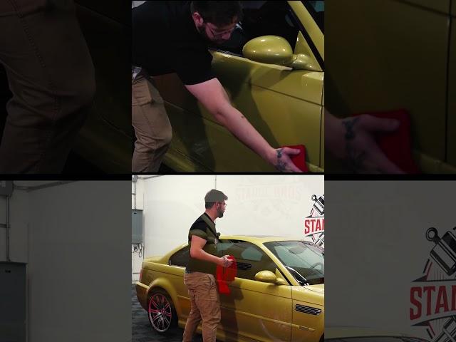 Phoenix Yellow M3 Full Detail 1 minute | Stance Bros #autodetailing  #polishing  #detailing #bmwm3