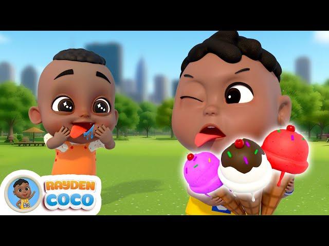 The Muffin Man - Ice Cream Song | RaydenCoco Nursery Rhymes & Kids Songs