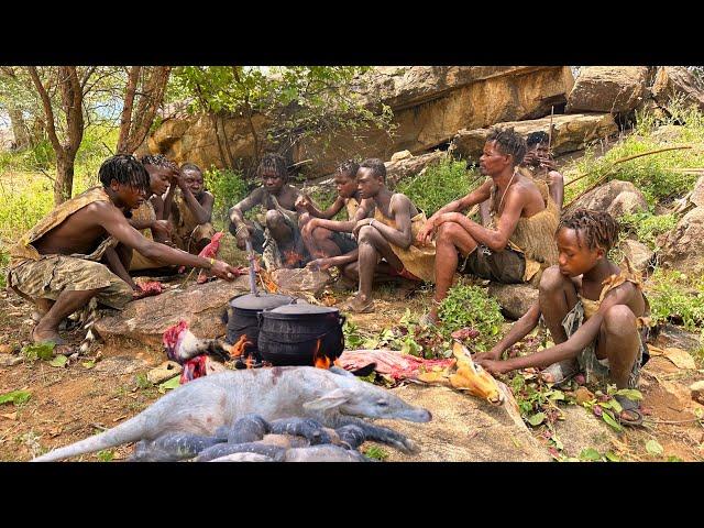 Hadzabe's ways of hunting and cooking tradition