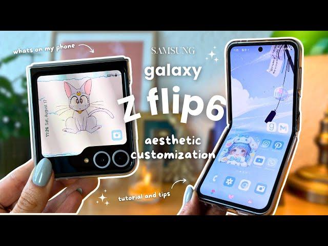 how I make my Samsung Galaxy Z Flip6 cute & aesthetic  whats on my phone, good lock customization