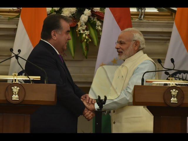 PM Modi at Joint Press Statement with President Emomali Rahmon of Tajikistan