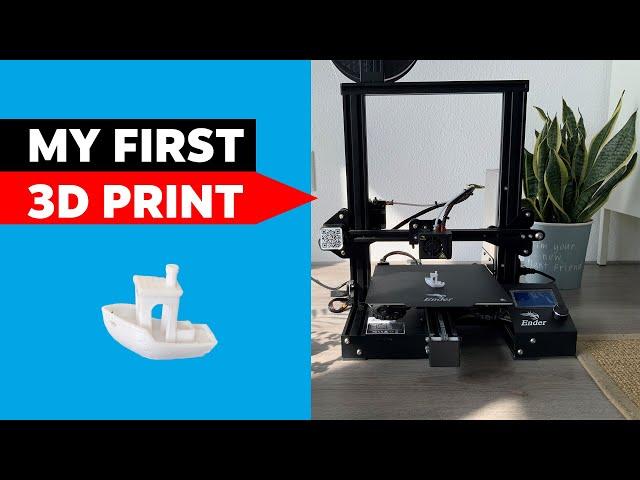 How to use a Creality Ender 3 Pro printer- First print, Cura & Thingiverse