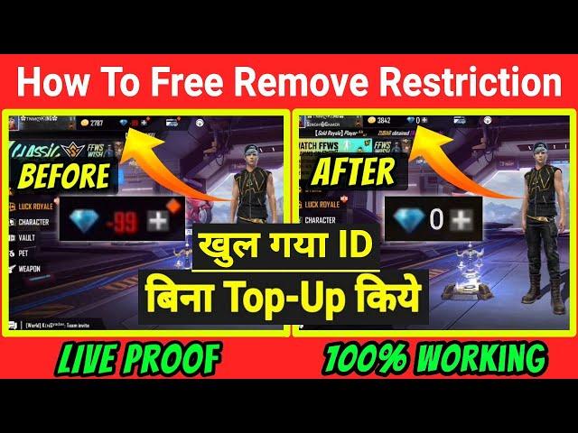 How To Remove Restriction In Free Fire || How To Solve Negative Diamond Problem In Free Fire