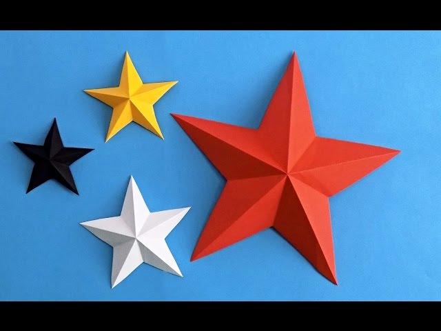 How to make a star out of paper. Origami star from paper. Origami star
