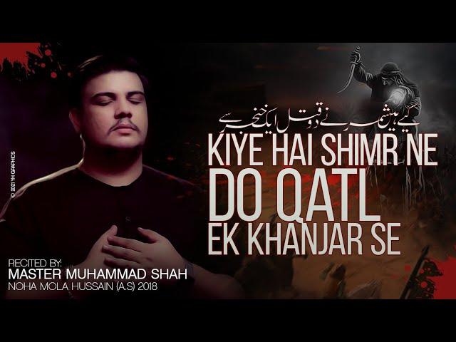 Kiye Hai Shimr Ne Do Qatl Ek Khanjar Se | Syed Mohammad Shah | Nohay 2018