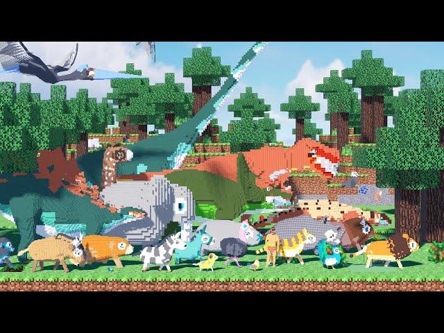 Animals Size Comparison | Minecraft Effect Animals | Lego Effect Animals | Present and Prehistoric