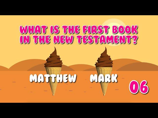 Ice Cream Cone Bible Trivia Game