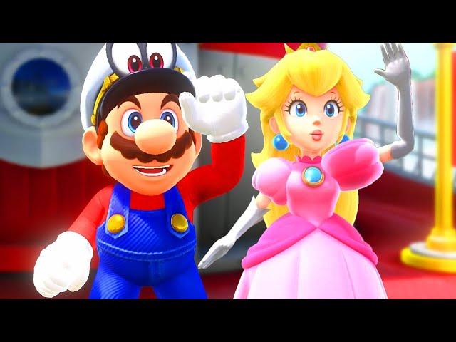 Super Mario Odyssey - Mario vs Peach (Splitscreen Race) - Full Game Walkthrough