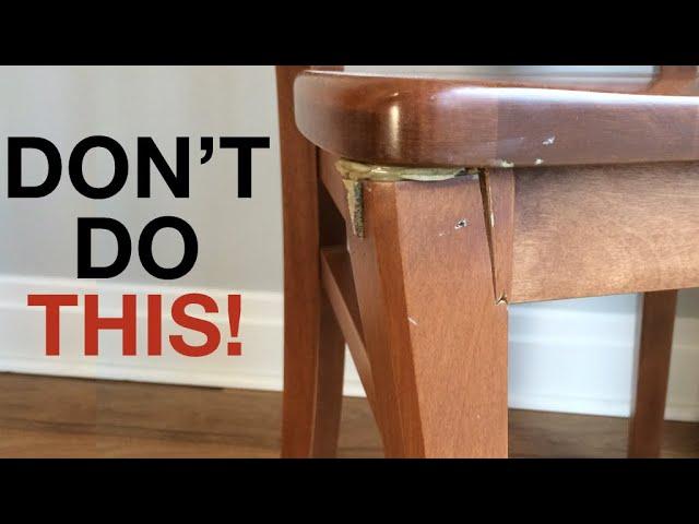 Bad Furniture Repair and How to Fix It - Woodworking Restoration