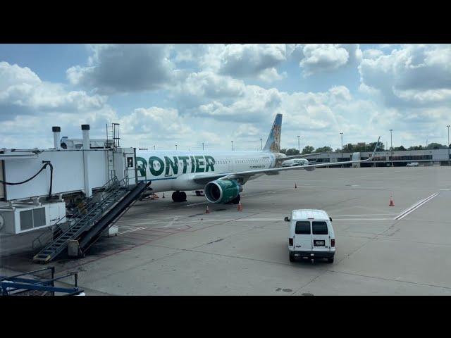 Frontier Airlines A321 boarding and departure from Saint Louis ( STL )