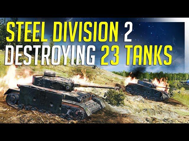 Destroying 23 Tanks in Steel Division 2! - 3v3 Mulitiplayer Gameplay