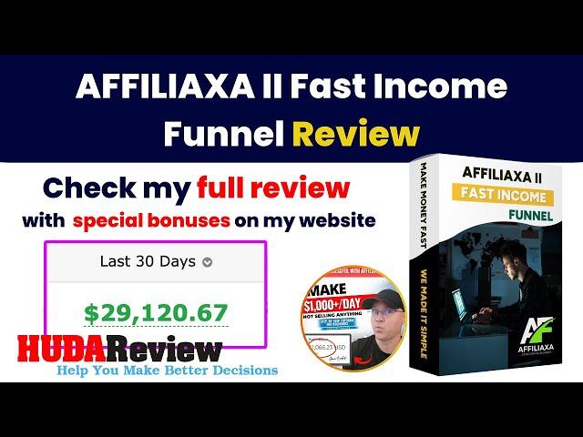 AFFILIAXA II Fast Income Funnel review | Demo | Bundle | Huge Bonus | Discount Coupon