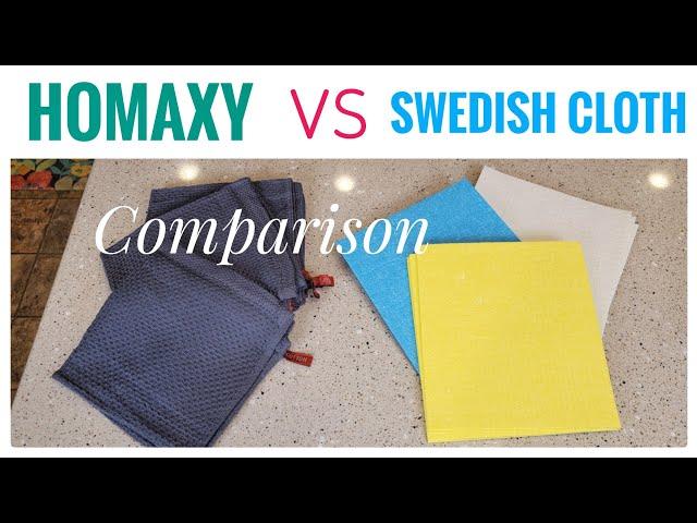 Swedish Cellulose vs Homaxy Cotton Dish Cloth Comparison Best Selling Washing Dishes Cloths