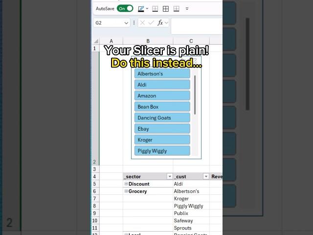 Slicer Formatting Makeover #excel #pivottable