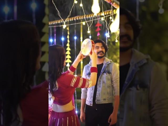 Karwa Chauth Special Video Gulzar And Mahi Gaur ️ #shorts #karwachauth #newlook #couple #gulmahi