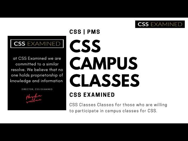 CSS Examined Campus Classes