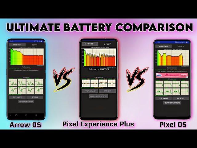 Ultimate Battery Comparison: Pixel Experience Plus Vs Pixel OS Vs Arrow OS Android 13 Custom ROMs