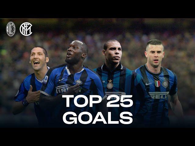AC MILAN vs INTER | TOP 25 GOALS | Lukaku, Ronaldo, Vieri, Materazzi... and more! 