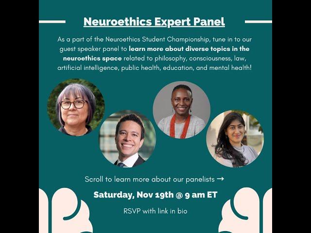 Neuroethics Speaker Panel (Neuroethics Student Championship)