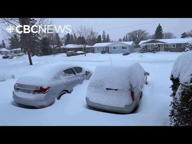 Saskatchewan sees second major snowfall of the season