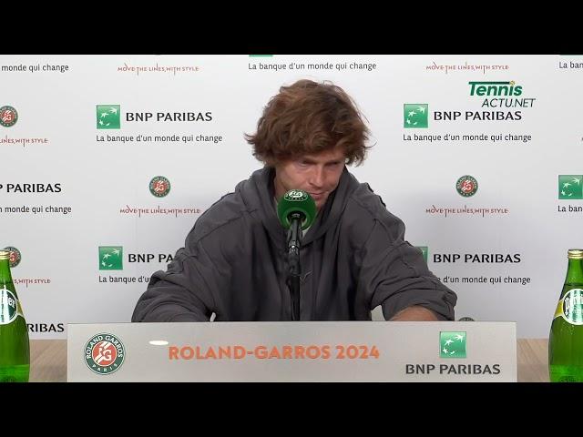 Tennis - Roland-Garros 2024 - Andrey Rublev : "My worst behavior during a match"