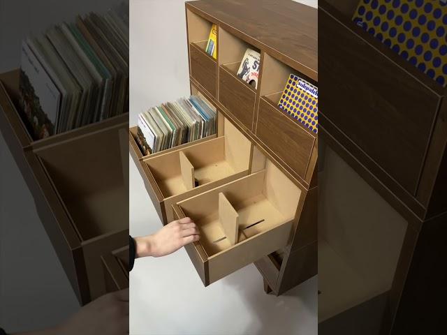 7ep Vinyl Record DIG Storage：Scroll Drawers／7ep 3段3列 DIG引き出し収納 #interiordesign #home #organizer