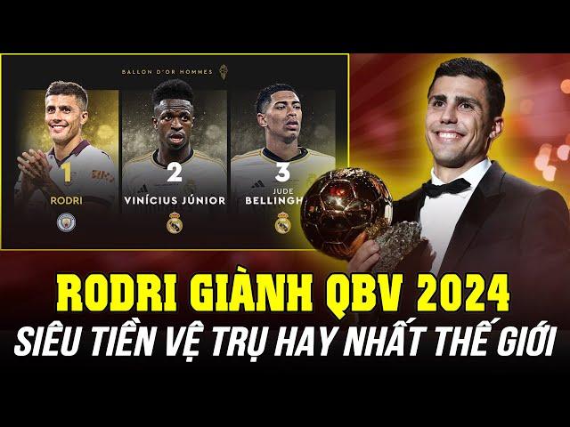 RODRI GIÀNH QBV 2024: CÔNG LÝ ĐÃ CHIẾN THẮNG, TUYỆT VỜI SIÊU TIỀN VỆ PHÒNG NGỰ HAY NHẤT LỊCH SỬ