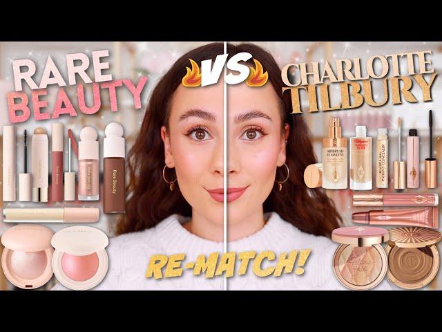 CHARLOTTE TILBURY VS RARE BEAUTY! RE-MATCH!! WHICH ONE IS BETTER?!