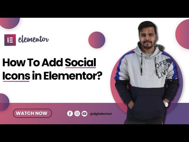 [ Social Icons ] Elementor Tutorial in Hindi | Elementor Tutorial For Beginners in 2023